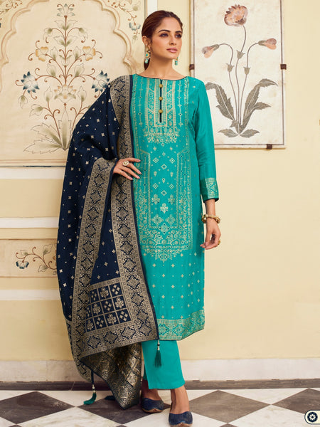 Jacquard Indian Dress - Jacquard & Viscose Embroidery