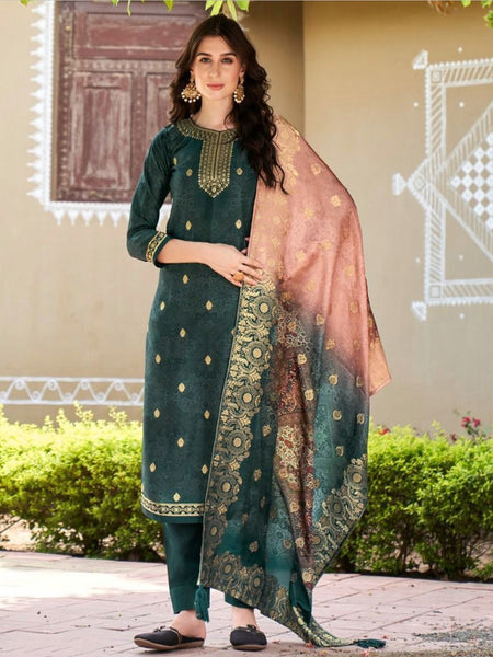  Salwar Kameez - Pure Silk Jacquard