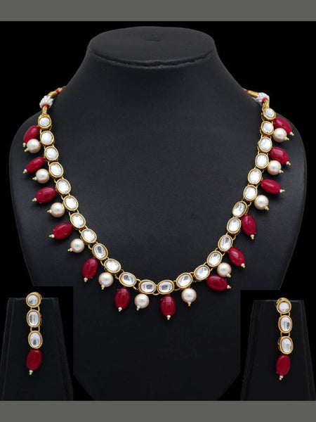 Necklace Indian Jewelry - Kundan & Pearl Necklace