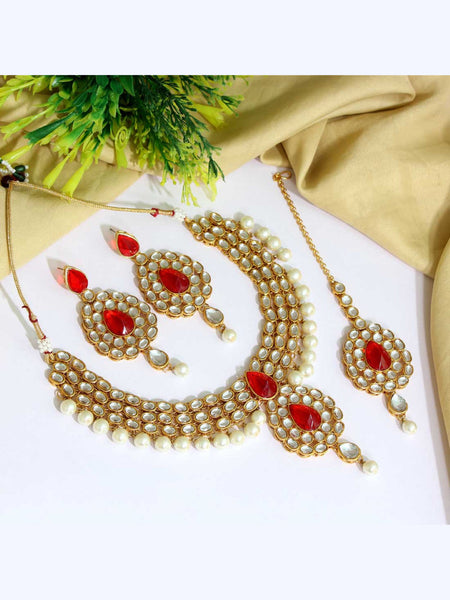  Indian Jewelry - Kundan Necklace with Tikka
