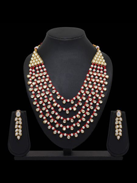 Necklace Indian Jewelry - Kundan & Beads Necklace