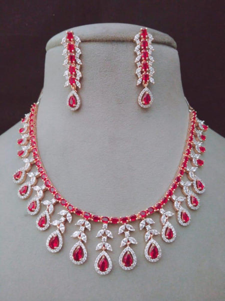 Necklace Indian Jewelry - Zirconia Stone Necklace