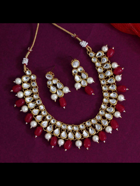 Necklace Indian Jewelry - Kundan Necklace & Earrings