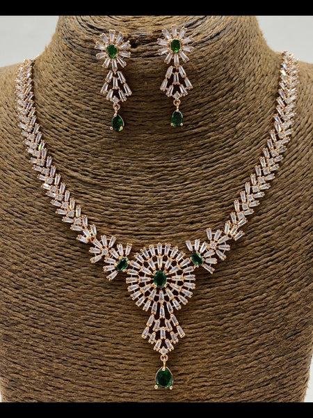 Necklace Indian Jewelry - Zirconia Stones Necklace