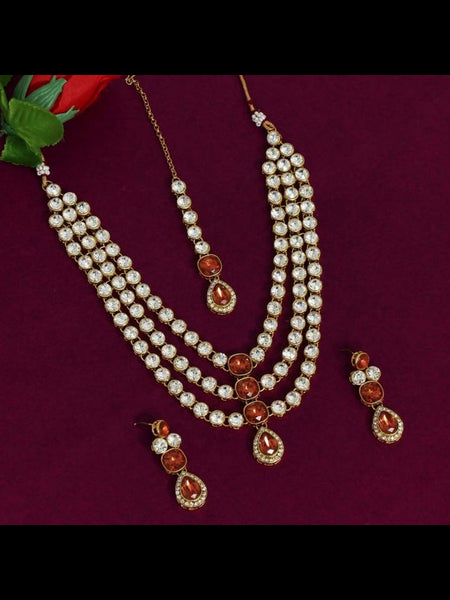  Indian Jewelry - Kundan Necklace & Tikka