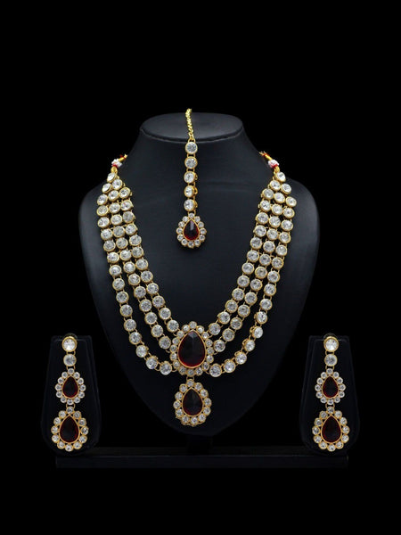 Necklace Indian Jewelry - Kundan Necklace & Tikka