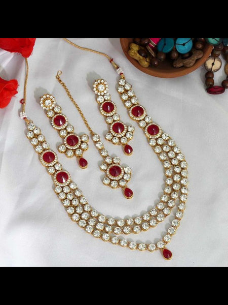  Indian Jewelry - Kundan Necklace & Tikka