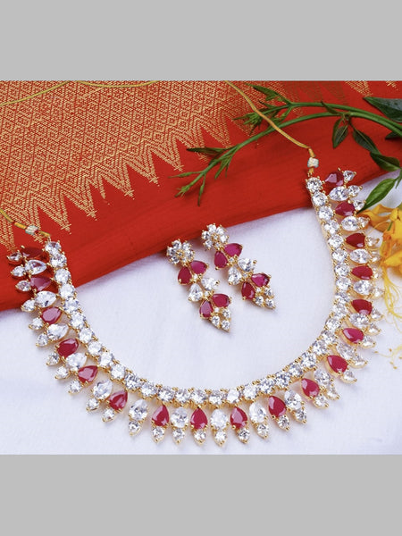 Zirconia Indian Jewelry - Zirconia Stones Necklace