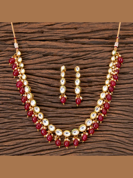Necklace Indian Jewelry - Zirconia  & Pearl Necklace