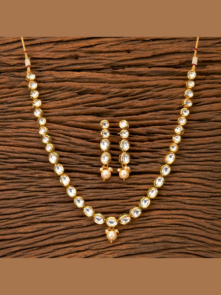 Necklace Indian Jewelry - Pure Kundan & Pearl Necklace