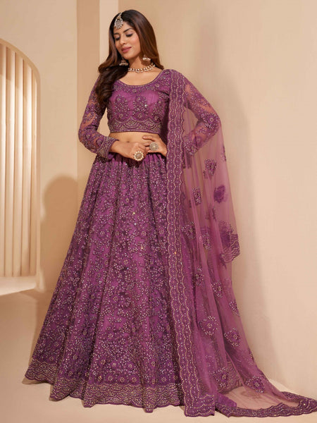  Lehenga Choli - Net & Silk Embroidery