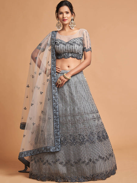  Lehenga Choli - Soft Net Embroidery