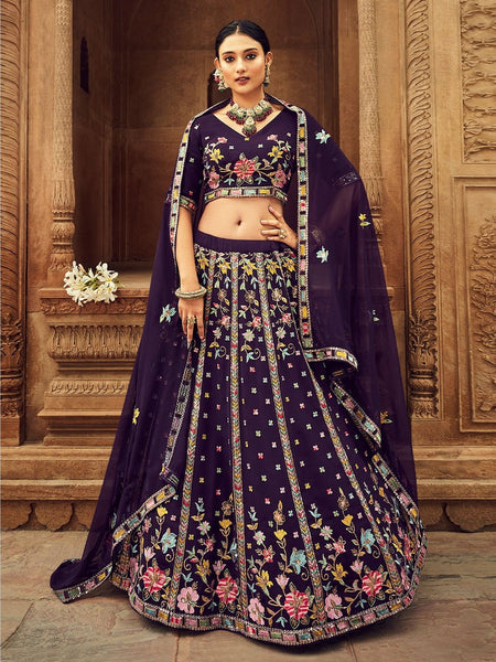 Plus-Sizes Lehenga Choli - Georgette Embroidery