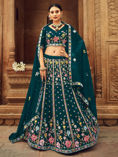 Plus-Sizes Lehenga Choli - Georgette Embroidery