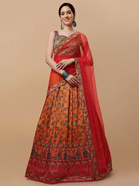 Plus-Sizes Lehenga Choli - Art Silk & Net