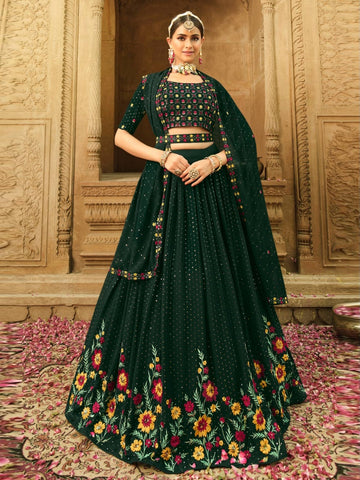 Get Royal Look With Our Black Organza Wedding Lehenga – FOURMATCHING