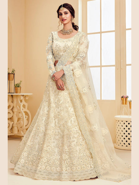 Plus-Sizes Lehenga Choli - Silk & Net Embroidery