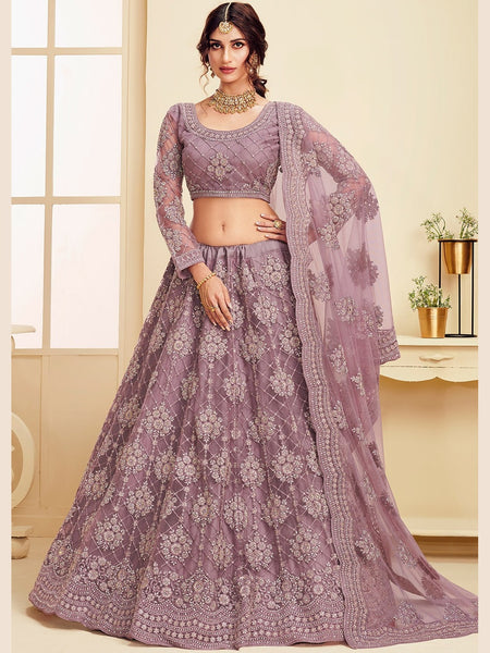  Lehenga Choli - Silk & Net Embroidery