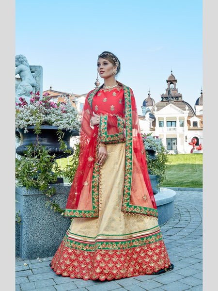  Lehenga Choli - Jacquard & Silk Embroidery