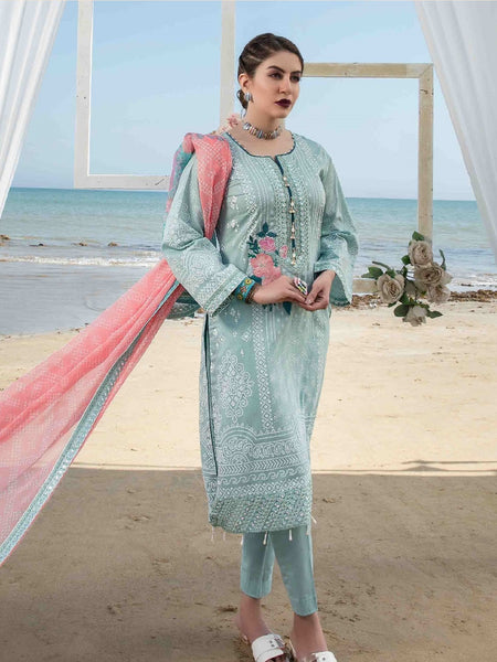 Pakistani Dress - Jacquard Lawn Embroidery