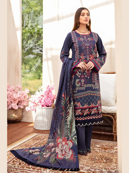 Pakistani Salwar Kameez - Chiffon & Lawn Embroidery