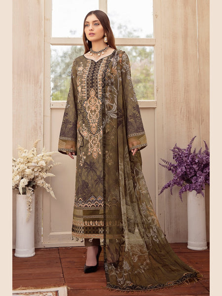 Pakistani Salwar Kameez - Chiffon & Lawn Embroidery