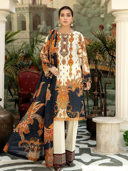 Pakistani Salwar Kameez - Lawn Embroidery & Print