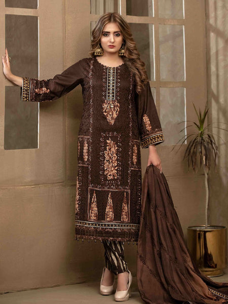 Pakistani Salwar Kameez - Aari Embroidered Lawn