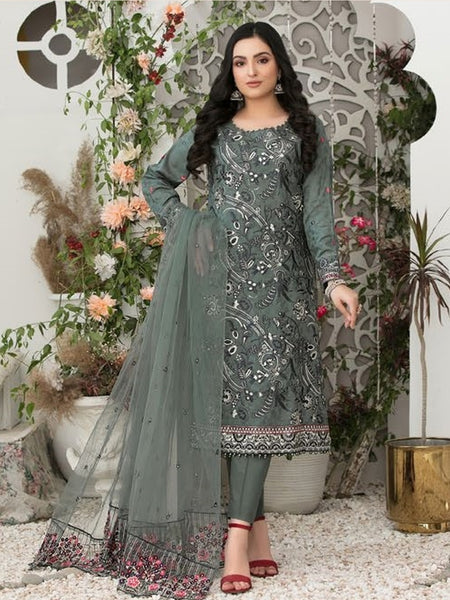  Pakistani Dress - Heavy embroidered Jacquard