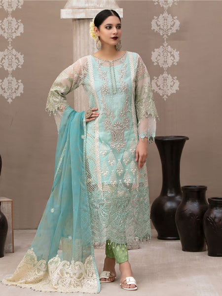  Salwar Kameez - Embroidered Crinkle Chiffon