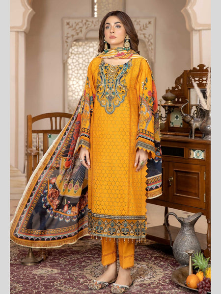  Salwar Kameez - Dyed Chikankari Embroidered