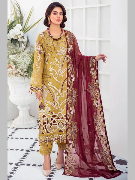  Salwar Kameez - Designer Embroidered Chiffon