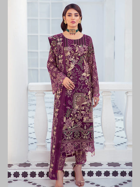  Salwar Kameez - Designer Embroidered Chiffon