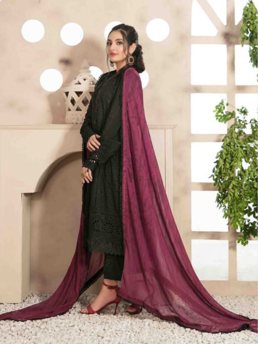 Schiffli Embroidered Viscose