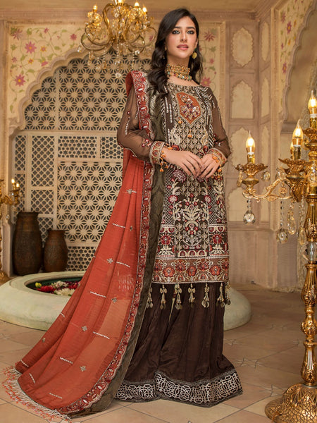 Pakistani Salwar Kameez - Premium Chiffon Embroidery