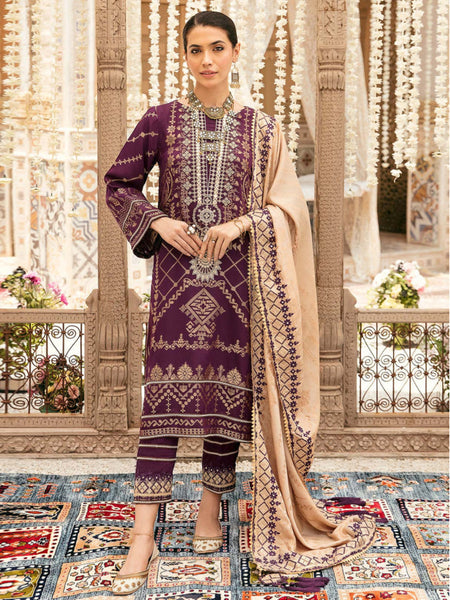  Salwar Kameez - Embroidered Linen Jacquard