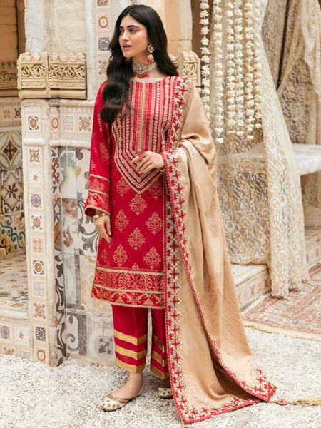  Salwar Kameez - Embroidered Linen Jacquard