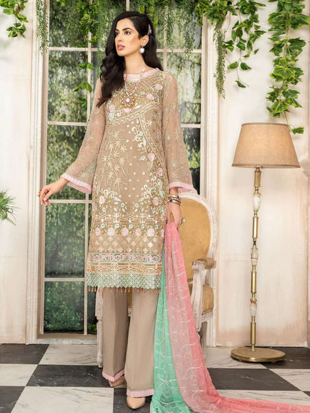  Pakistani Dress - Premium Chiffon