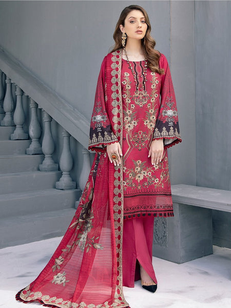  Pakistani Dress - Linen Viscose Embroidery