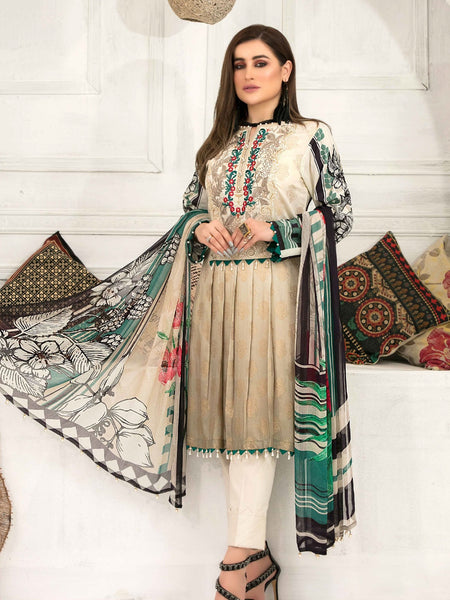  Pakistani Dress - Embroidered Digital Viscose