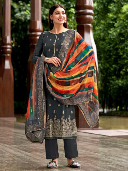 Jacquard Indian Dress - Embroidery Pure Jacquard