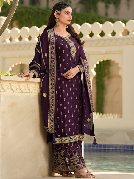  Salwar Kameez - Embroidered Jacquard & Silk