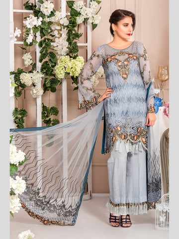 Dhrishafashion® Women's Net Semi Stitched Pakistani Salwar Suit (Anakali Gown  pakistani suit-SF171473 Blue Free Size) : Amazon.in: Fashion