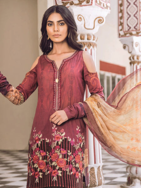 Pakistani Salwar Kameez - Carnation - Iznik Guzel