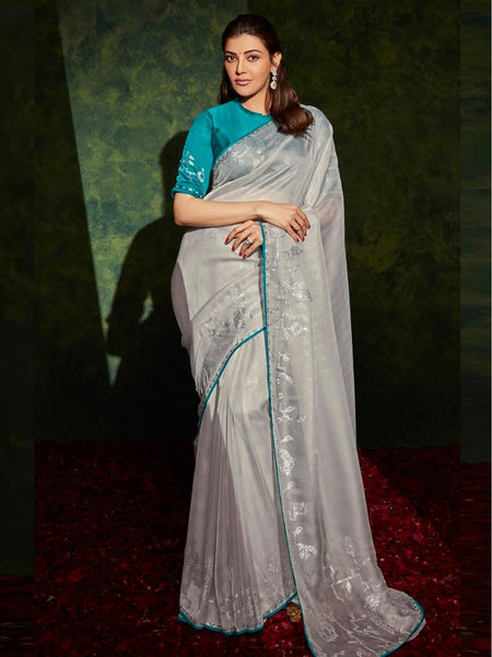 Party Saree - Art Silk Embroidery
