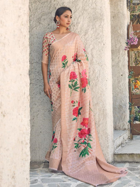 Casual Saree - Digital Designer Silk