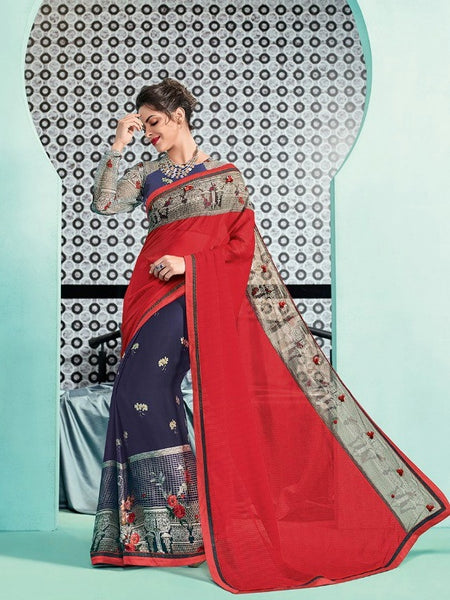 Georgette Saree - Fancy Digital Print