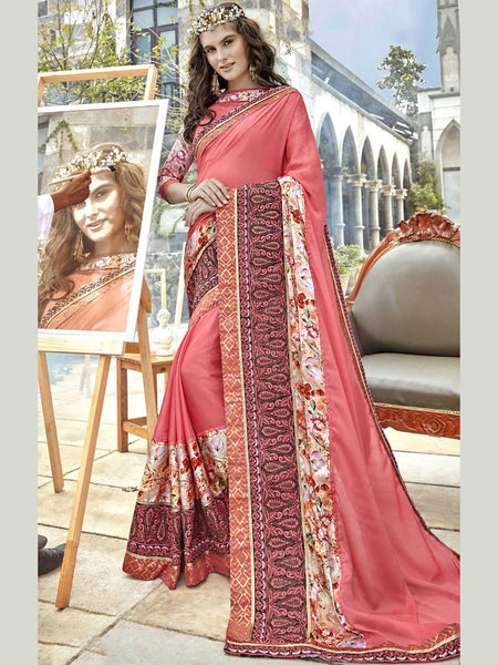 Silk Saree - Silk & Georgette