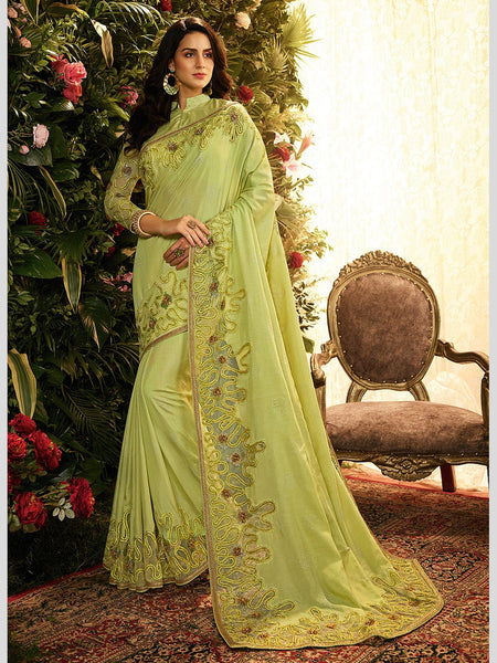 Party Saree - Art Silk Embroidery