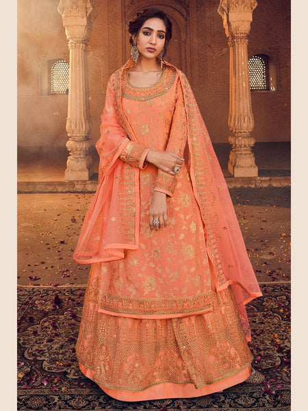 Jacquard Indian Dress - Pure Jacquard Embroidered